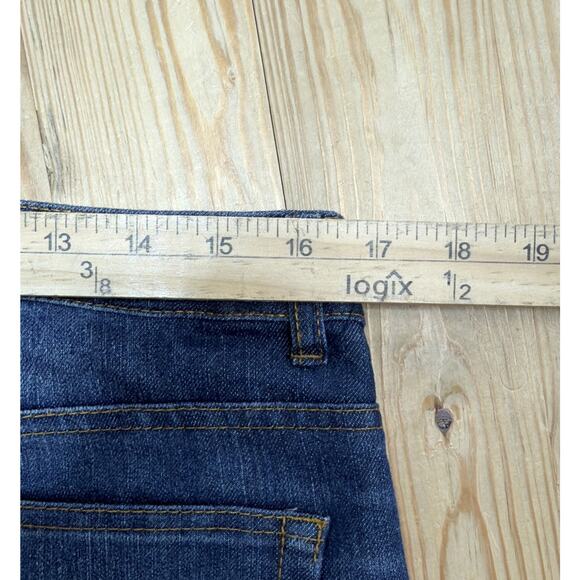 Metro Blues Women's 12 Blue Modern Bootcut Dark Wash Stretch Denim Jeans 33x31 - Picture 5 of 8